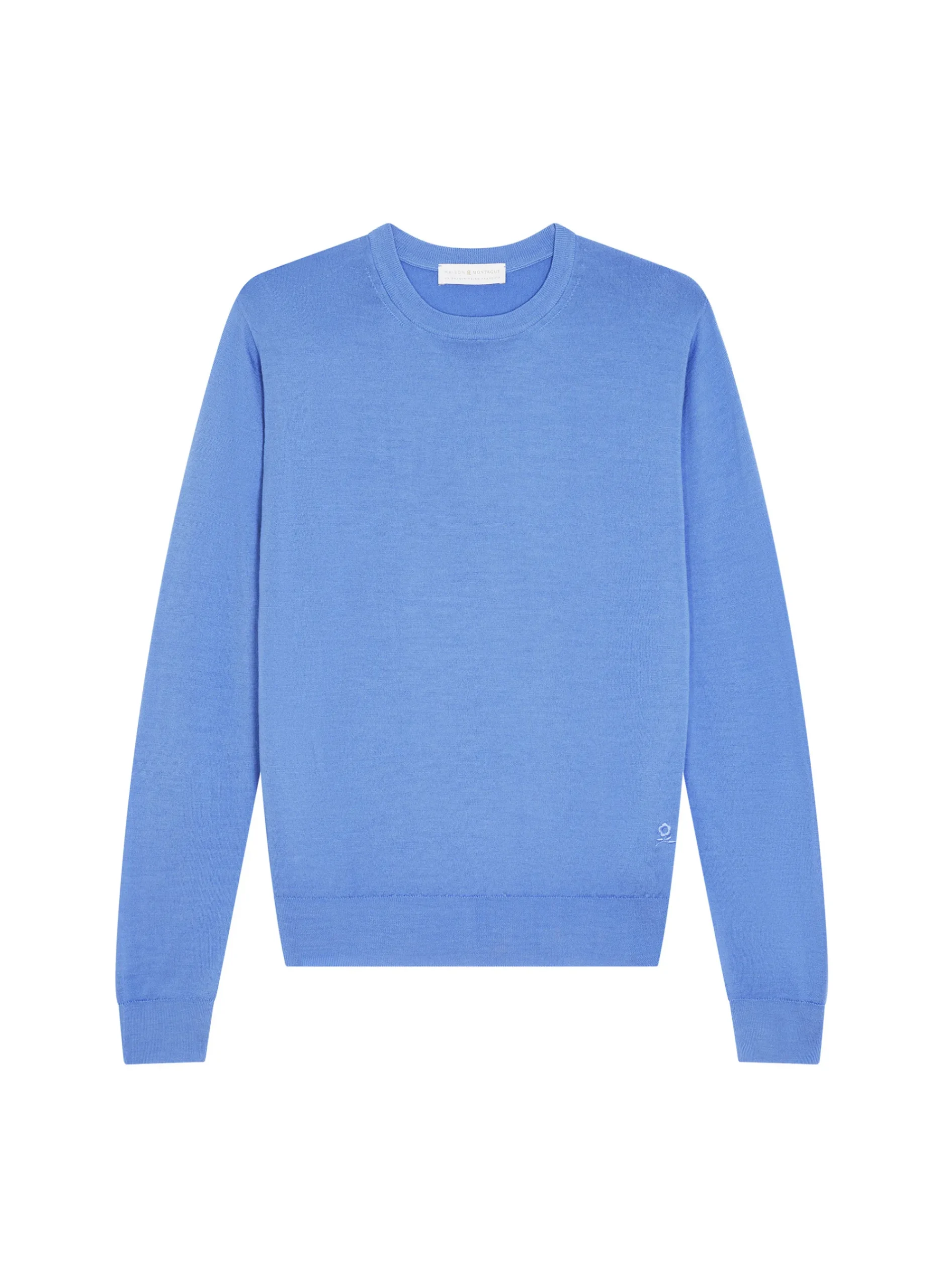 Maison Montagut Pull Col Rond Avec Logo En Laine Merinos - Eddie>Homme Pulls