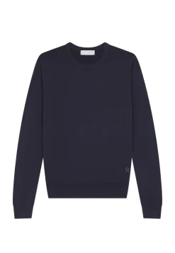 Maison Montagut Pull Col Rond Avec Logo En Laine Merinos - Eddie><noscript><img width=