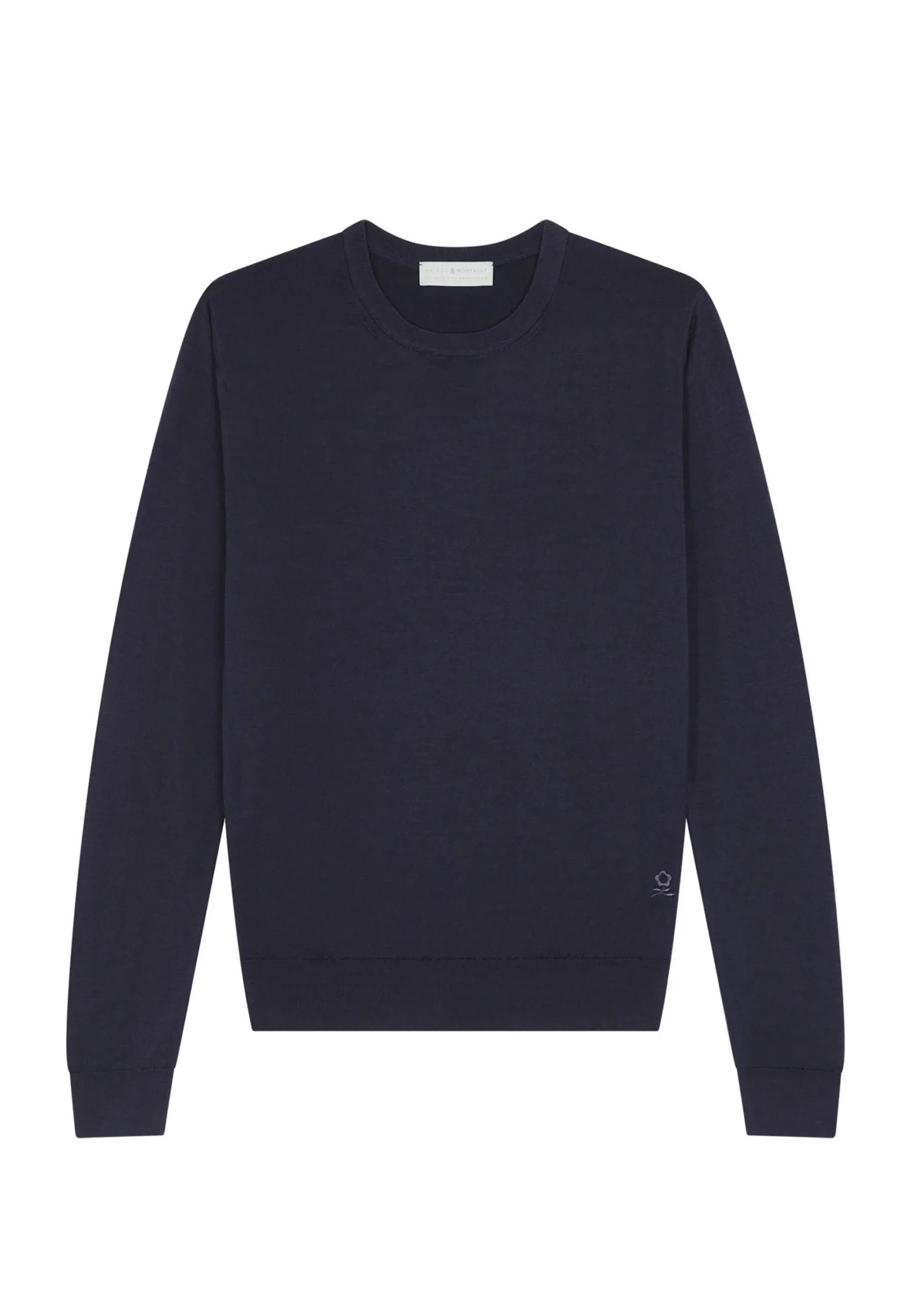 Maison Montagut Pull Col Rond Avec Logo En Laine Merinos - Eddie>Homme Pulls