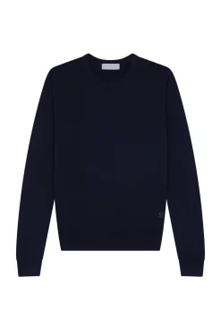 Maison Montagut Pull Col Rond Avec Logo En Laine Merinos - Eddie><noscript><img width=