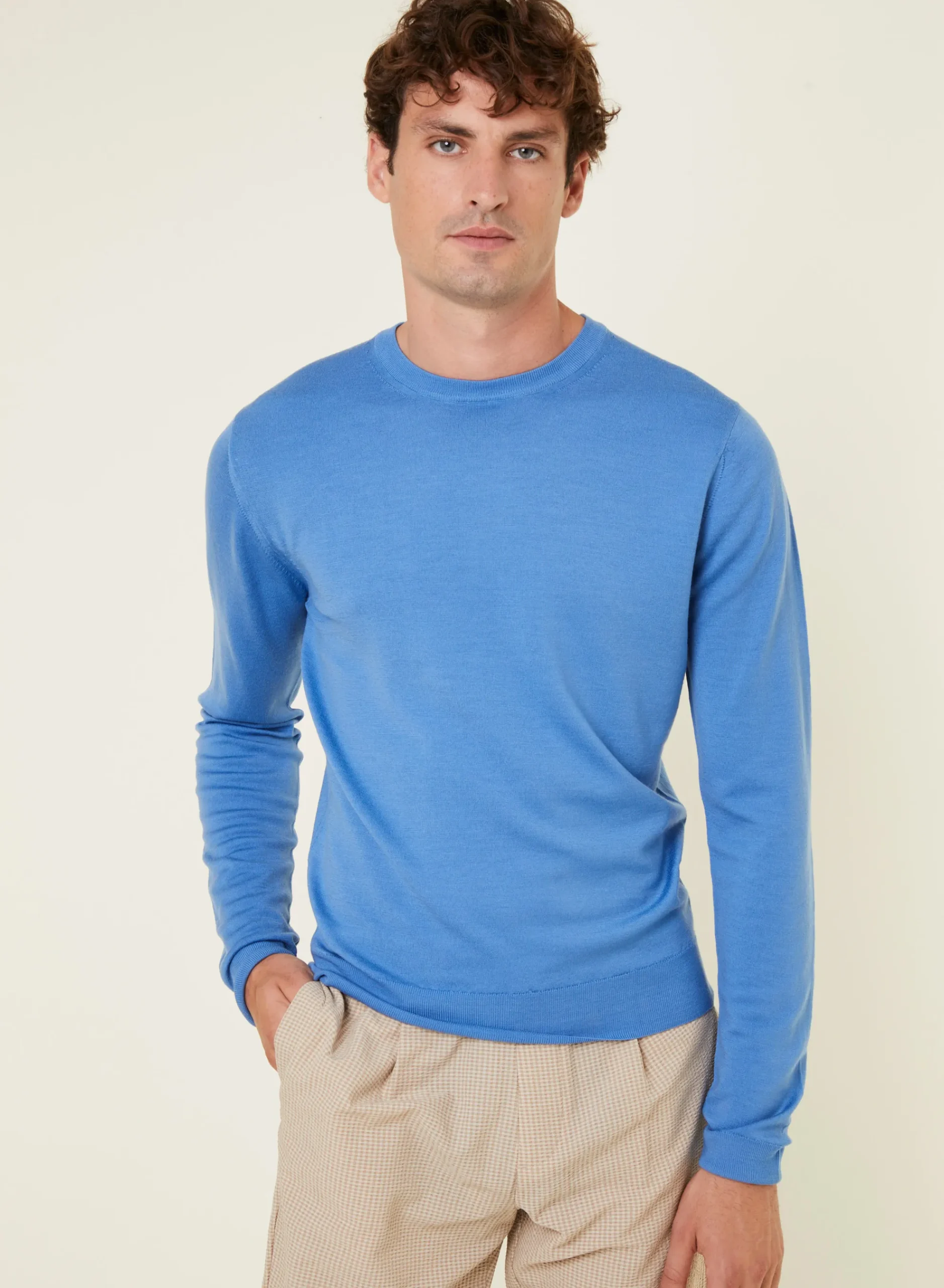 Maison Montagut Pull Col Rond Avec Logo En Laine Merinos - Eddie>Homme Pulls