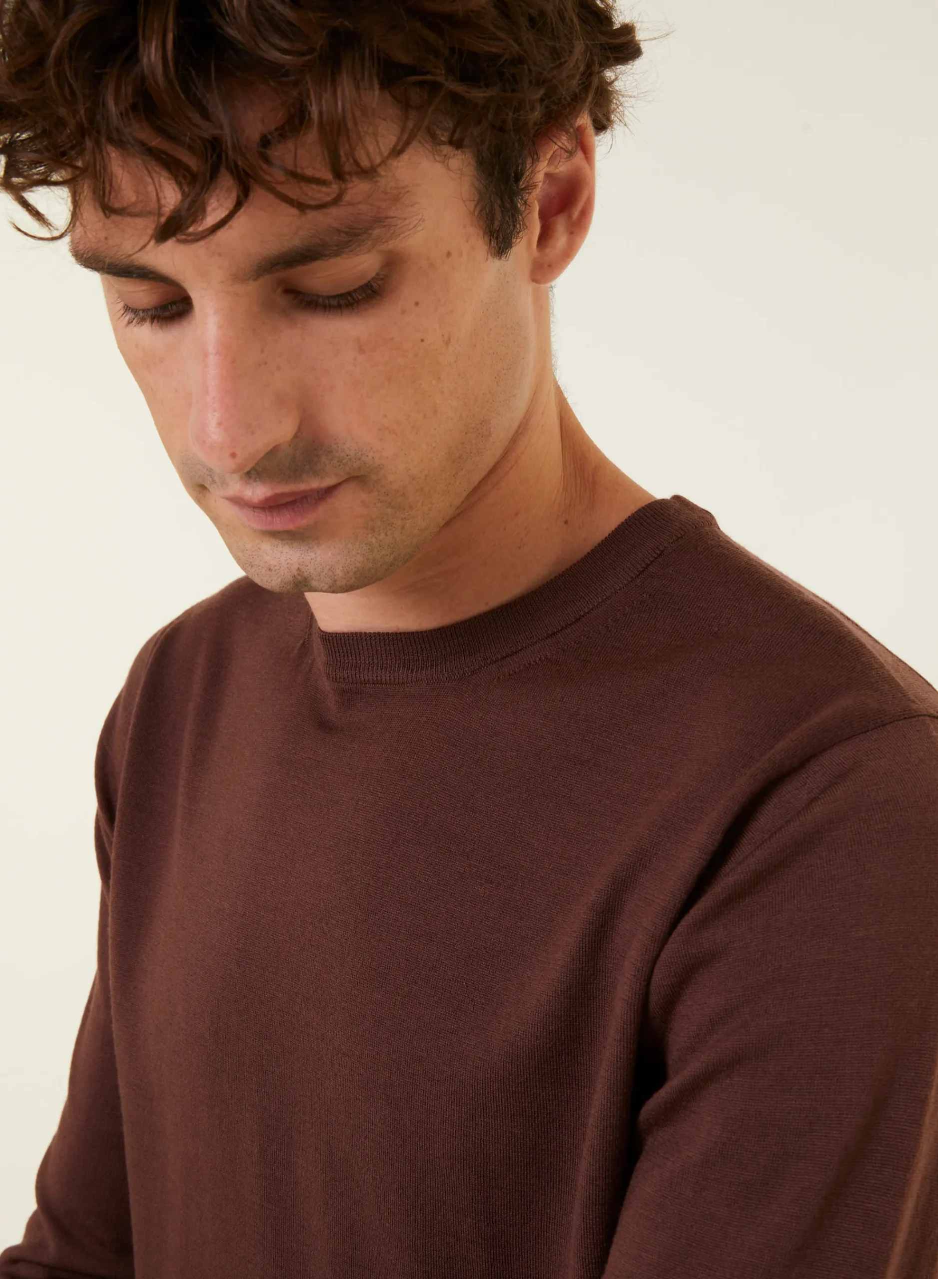 Maison Montagut Pull Col Rond Avec Logo En Laine Merinos - Eddie>Homme Pulls