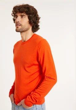 Maison Montagut Pull Col Rond Avec Logo En Laine Merinos - Eddie>Homme Pulls