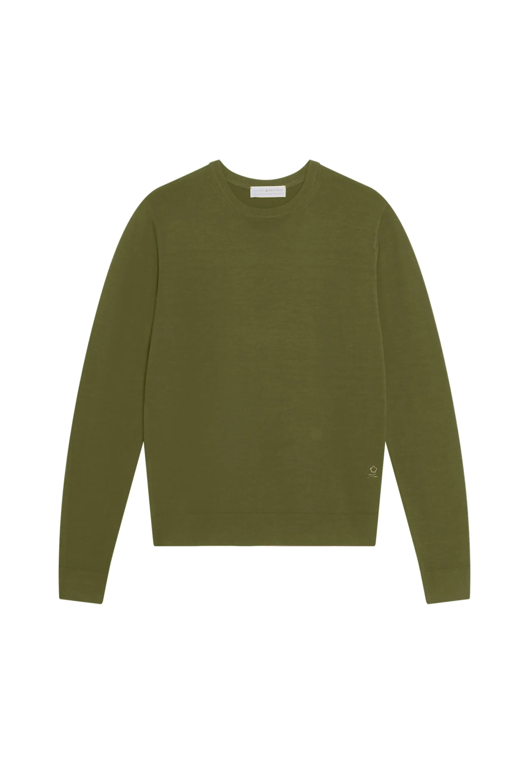Maison Montagut Pull Col Rond Avec Logo En Laine Merinos - Eddie>Homme Pulls