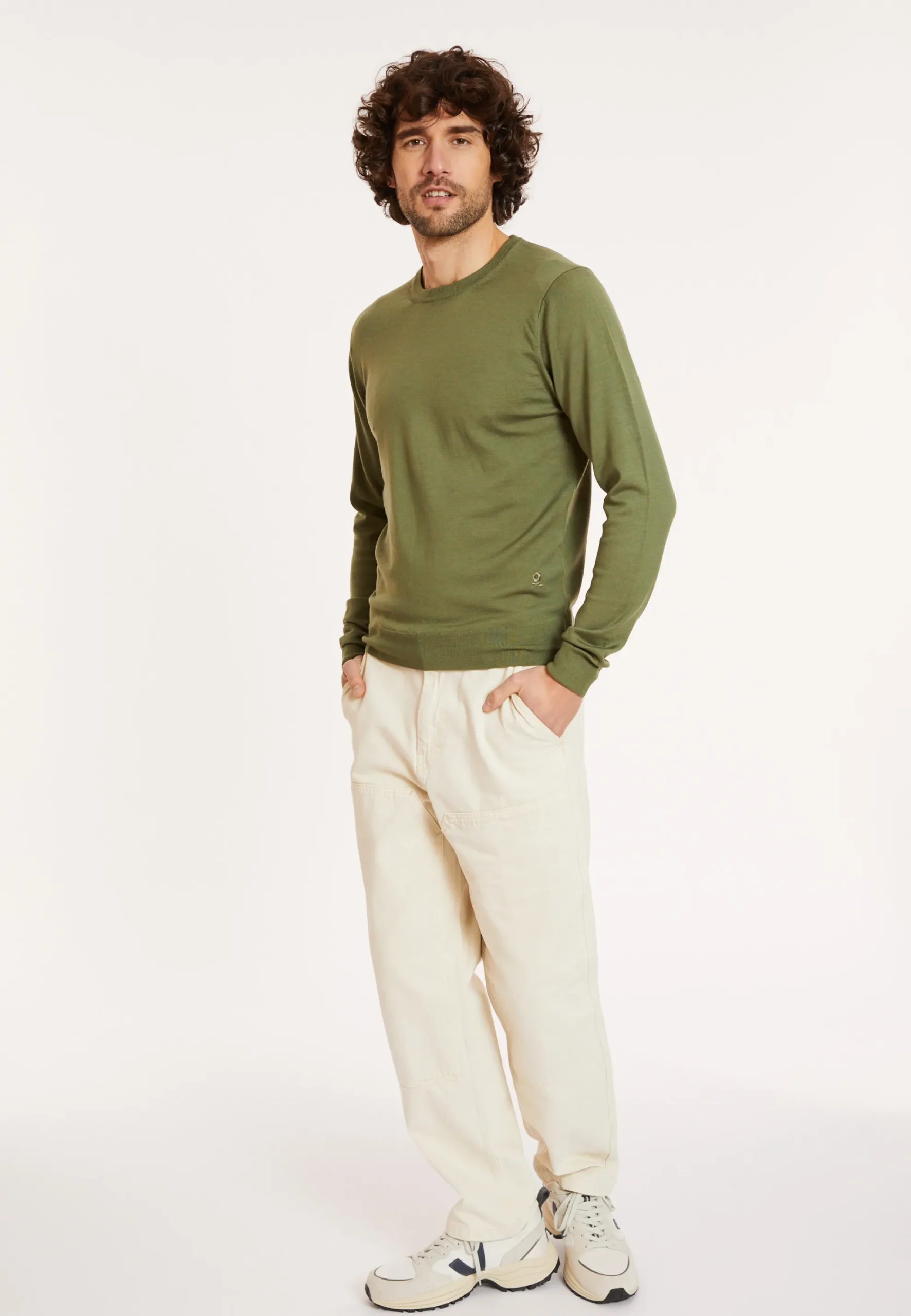Maison Montagut Pull Col Rond Avec Logo En Laine Merinos - Eddie>Homme Pulls