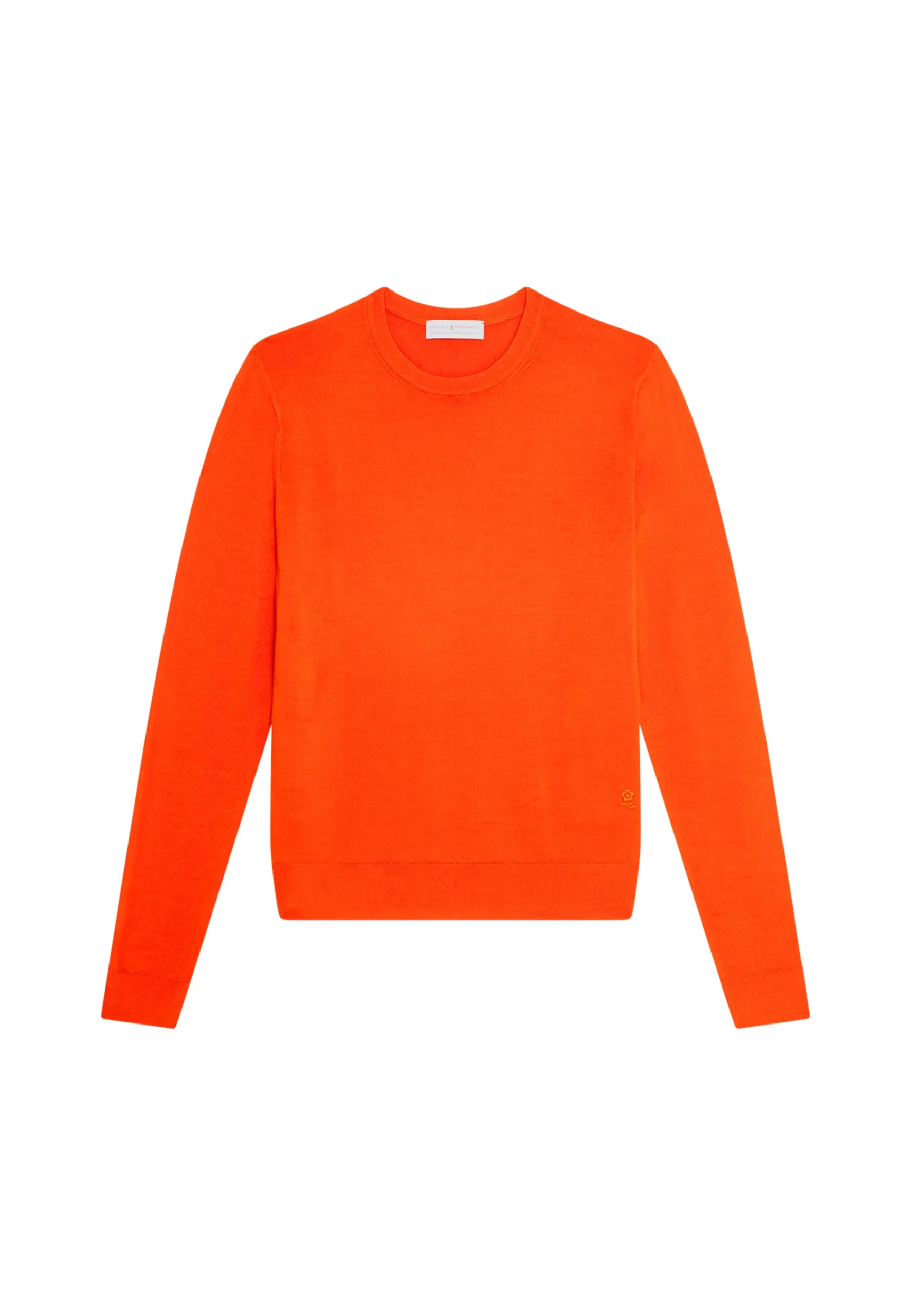 Maison Montagut Pull Col Rond Avec Logo En Laine Merinos - Eddie>Homme Pulls