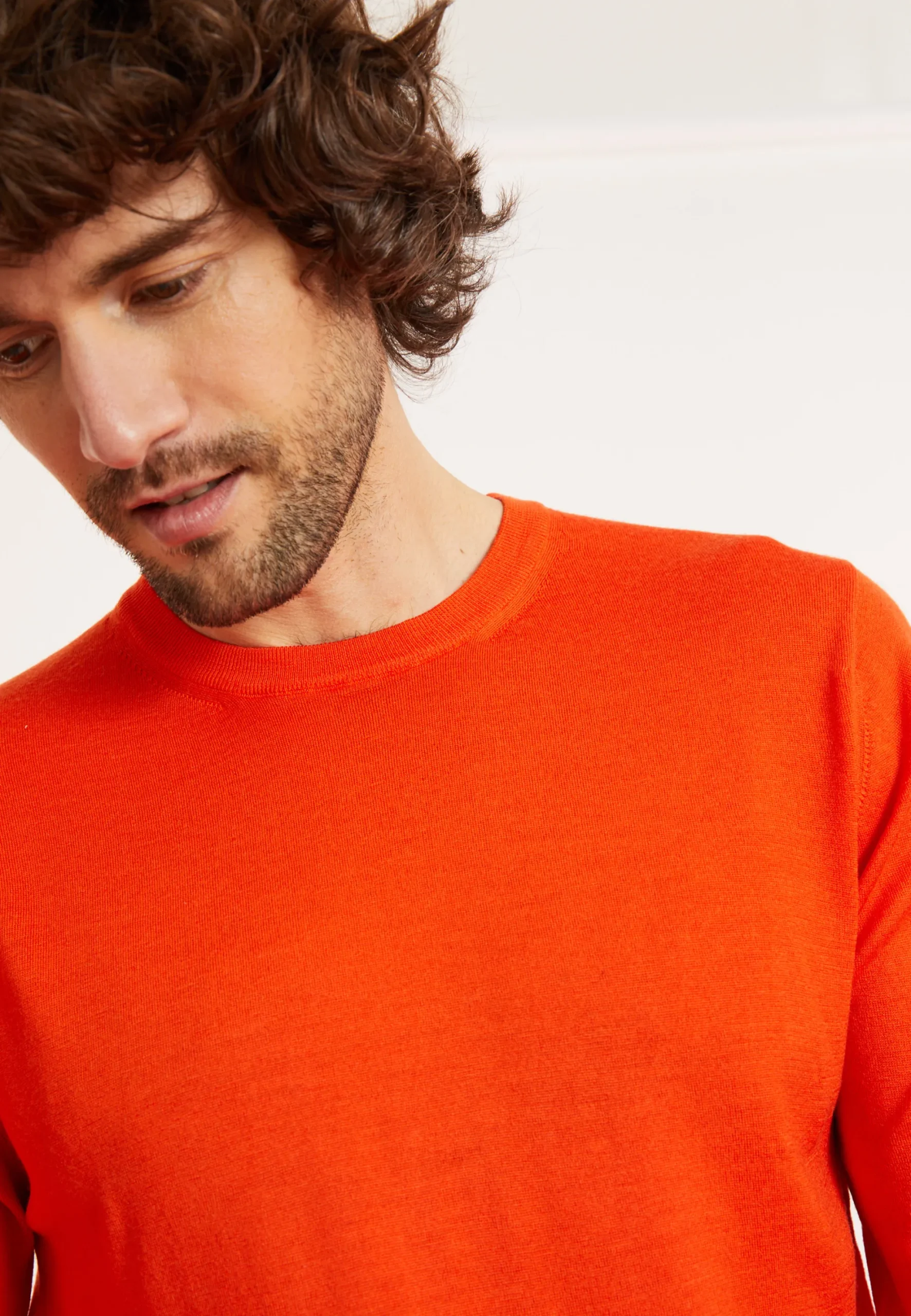 Maison Montagut Pull Col Rond Avec Logo En Laine Merinos - Eddie>Homme Pulls