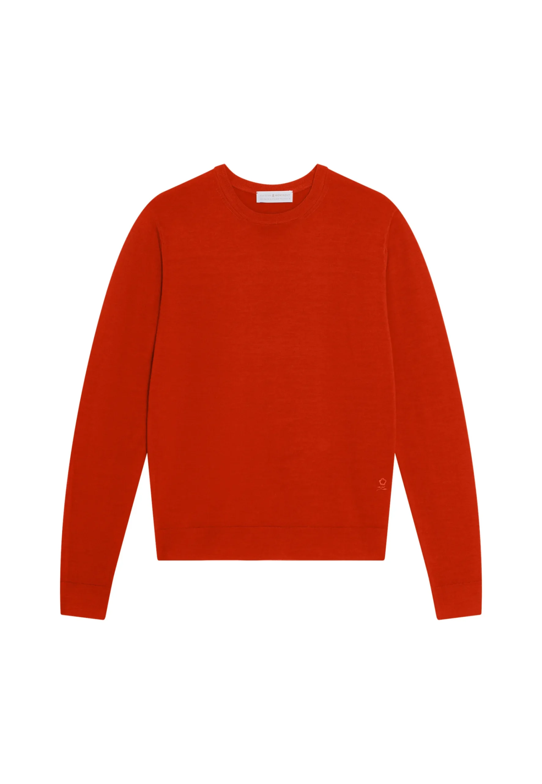 Maison Montagut Pull Col Rond Avec Logo En Laine Merinos - Eddie>Homme Pulls