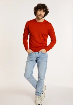 Maison Montagut Pull Col Rond Avec Logo En Laine Merinos - Eddie><noscript><img width=