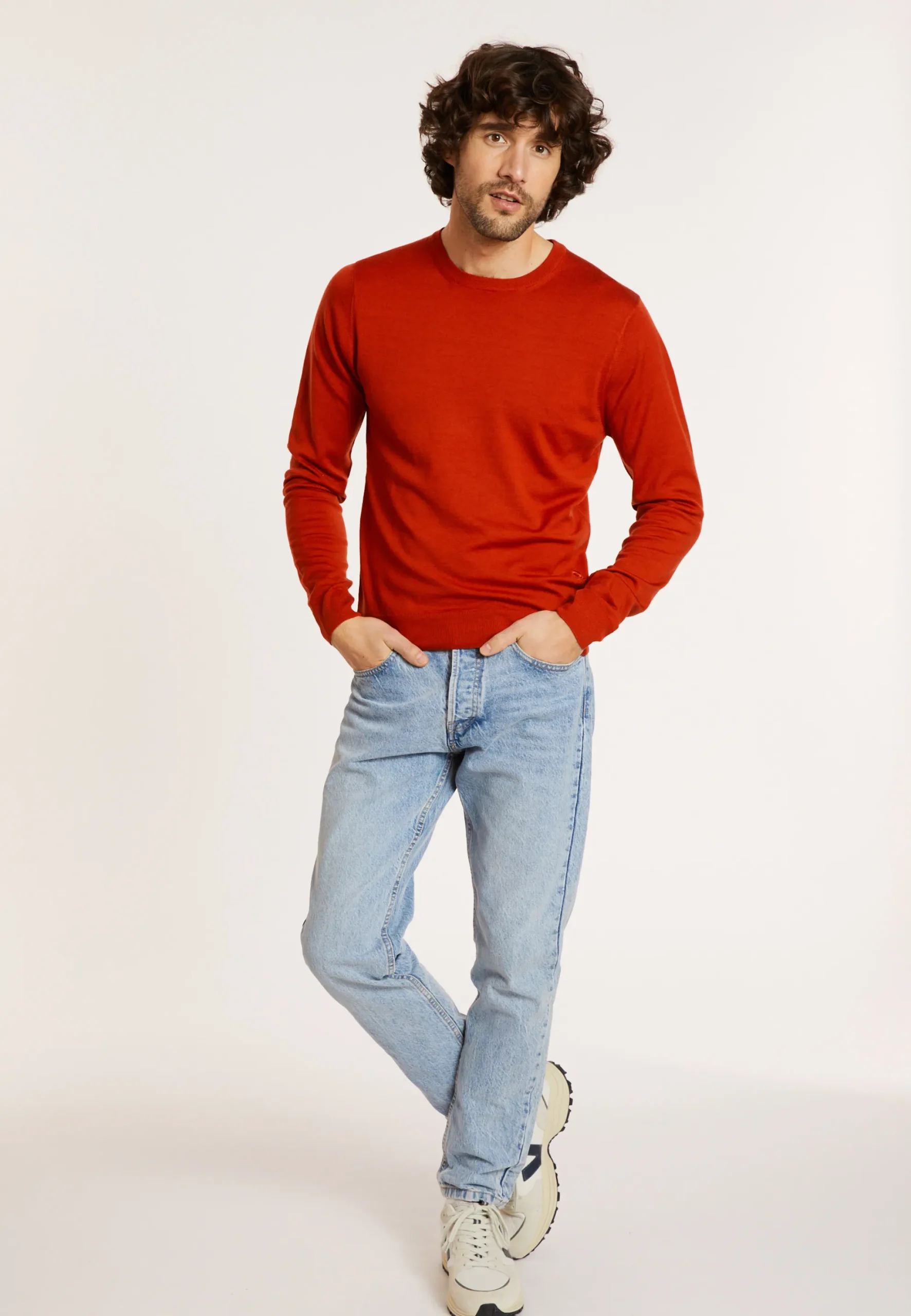 Maison Montagut Pull Col Rond Avec Logo En Laine Merinos - Eddie>Homme Pulls