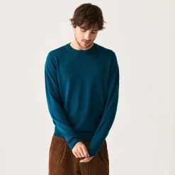 Maison Montagut Pull Col Rond Avec Logo En Laine Merinos - Eddie><noscript><img width=