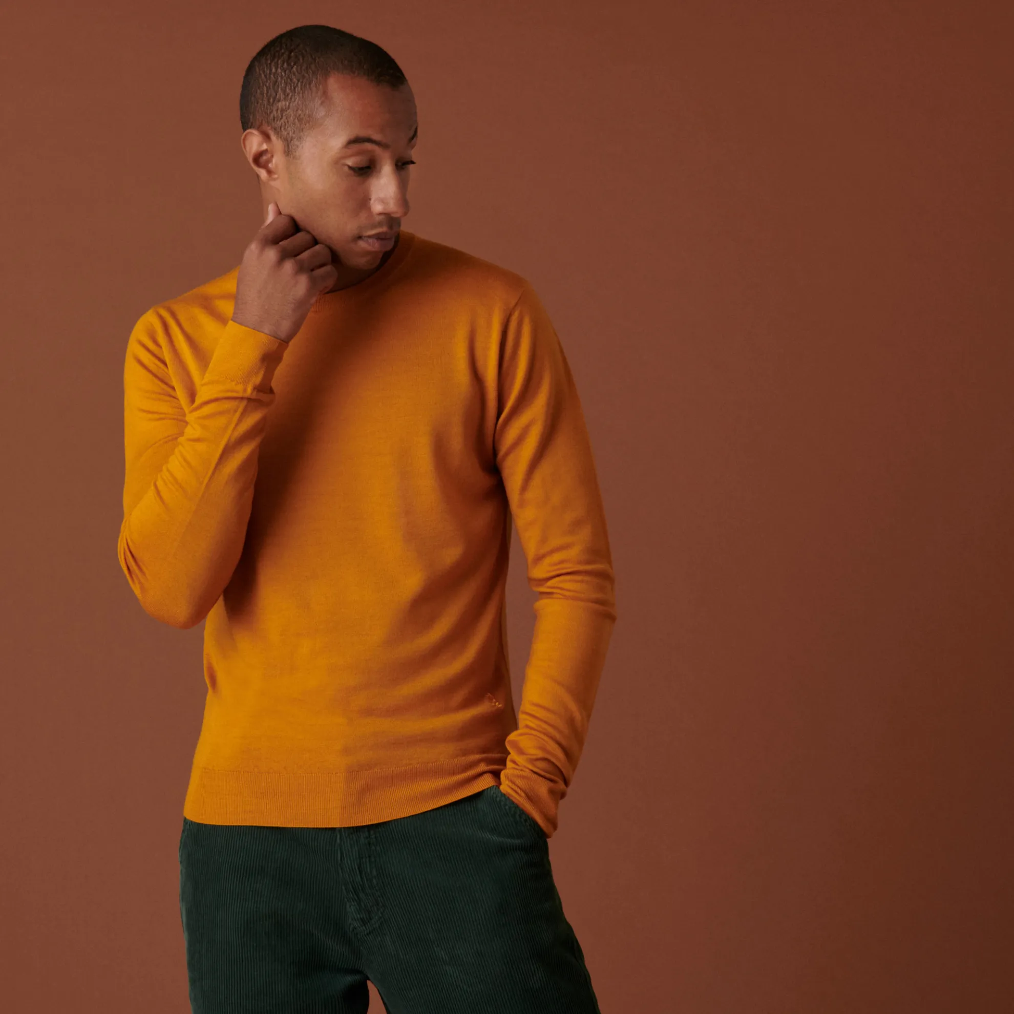 Maison Montagut Pull Col Rond Avec Logo En Laine Merinos - Eddie>Homme Pulls