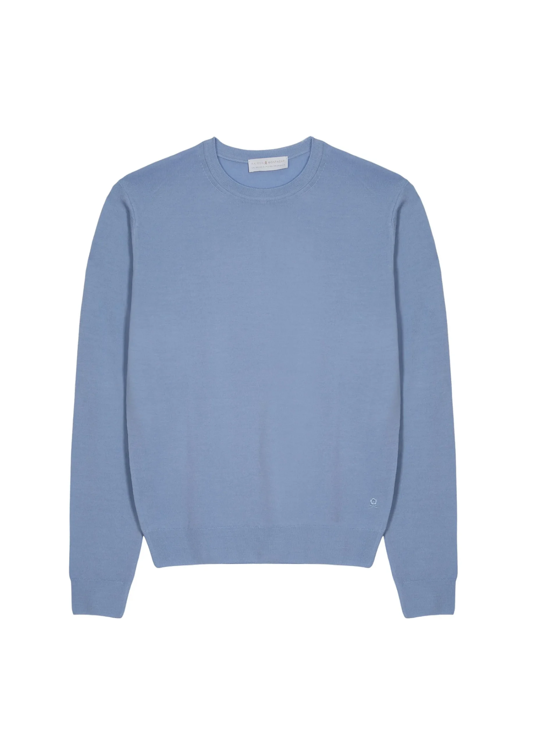 Maison Montagut Pull Col Rond Avec Logo En Laine Merinos - Eddie>Homme Pulls