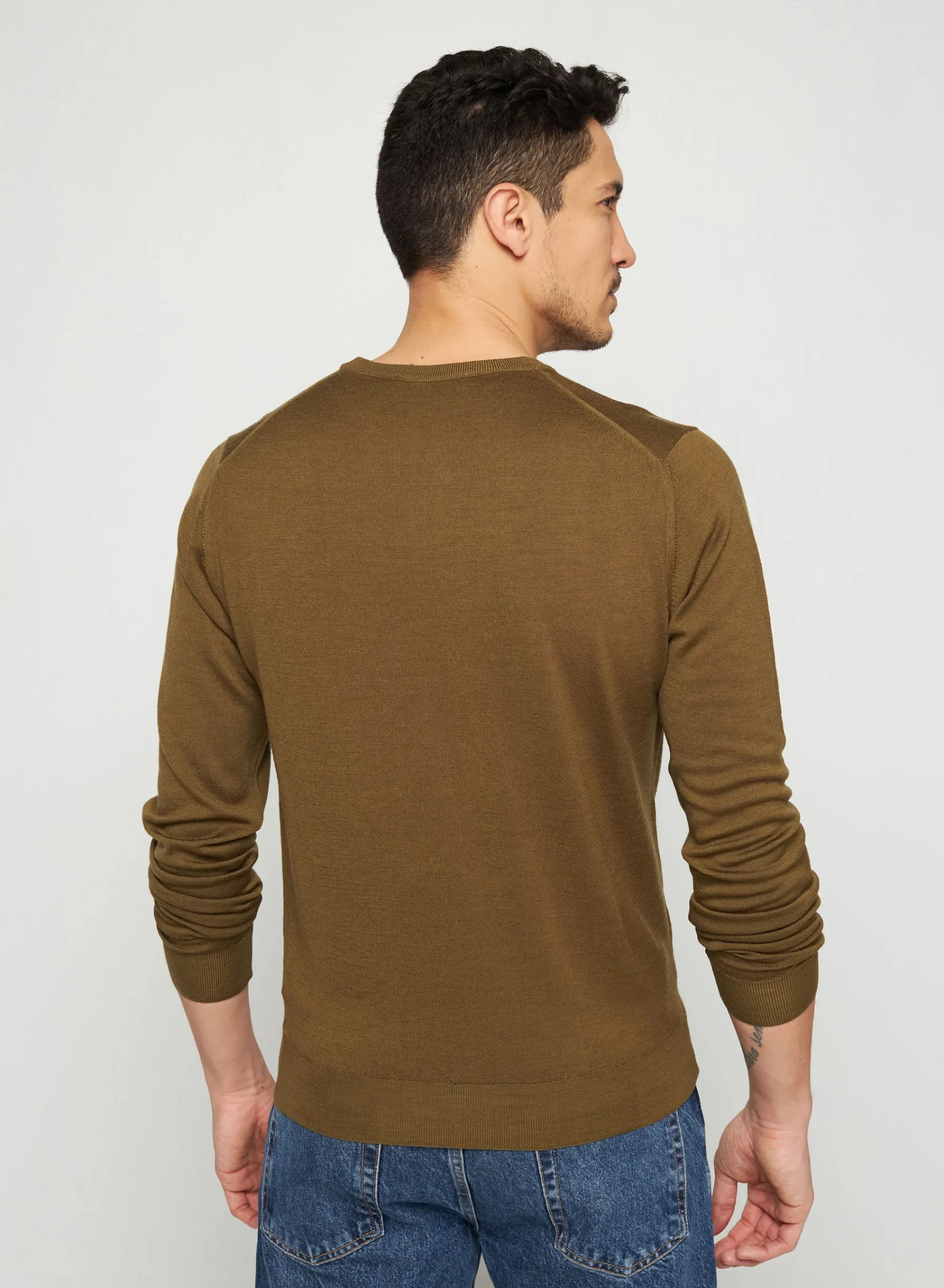 Maison Montagut Pull Col Rond Avec Logo En Laine Merinos - Eddie>Homme Pulls