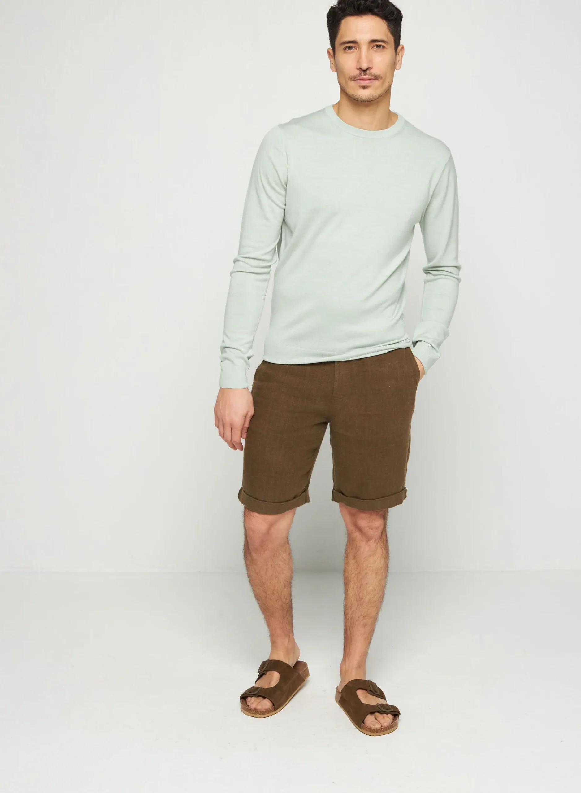 Maison Montagut Pull Col Rond Avec Logo En Laine Merinos - Eddie>Homme Pulls