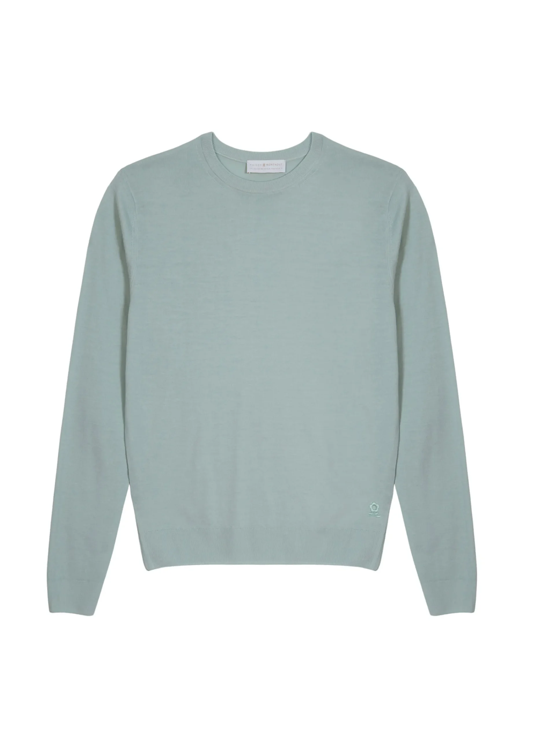 Maison Montagut Pull Col Rond Avec Logo En Laine Merinos - Eddie>Homme Pulls