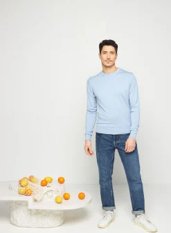 Maison Montagut Pull Col Rond Avec Logo En Laine Merinos - Eddie><noscript><img width=