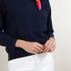 Maison Montagut Pull Col Rond Emmanchures Marteau En Cachemire - Bree><noscript><img width=