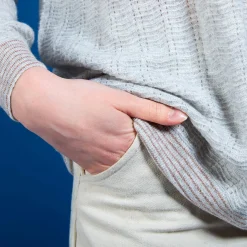 Maison Montagut Pull Col Rond En Cachemire Lin - Ambre><noscript><img width=