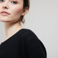 Maison Montagut Pull Col Rond En Cachemire Lin - Ambre><noscript><img width=