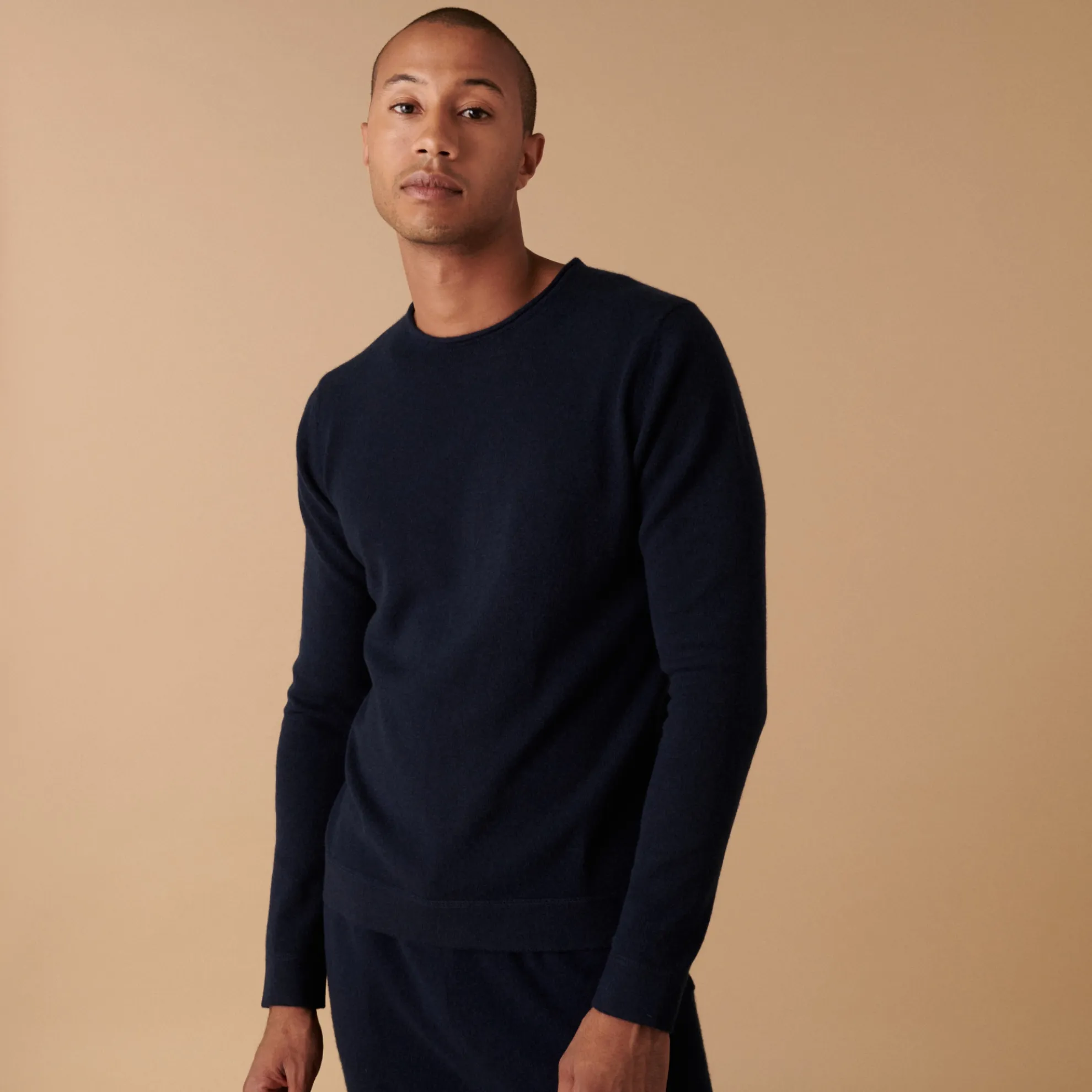 Maison Montagut Pull Col Rond En Cachemire Finitions Roulotees - Ernest>Homme Pulls