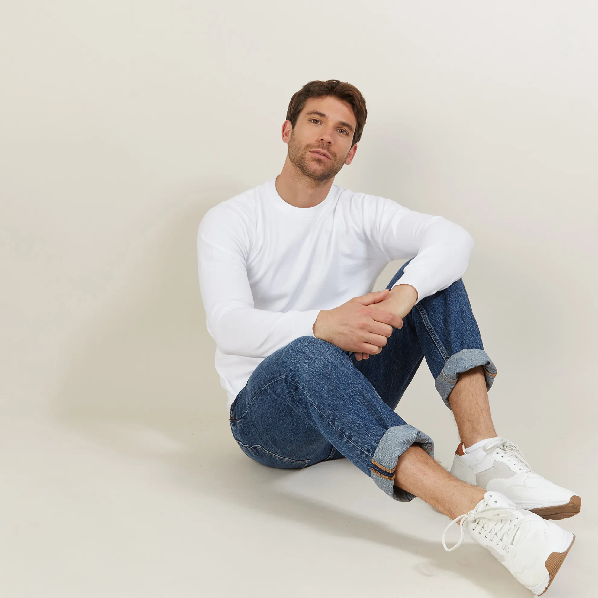 Maison Montagut Pull Col Rond En Coton - Balboa>Homme Pulls