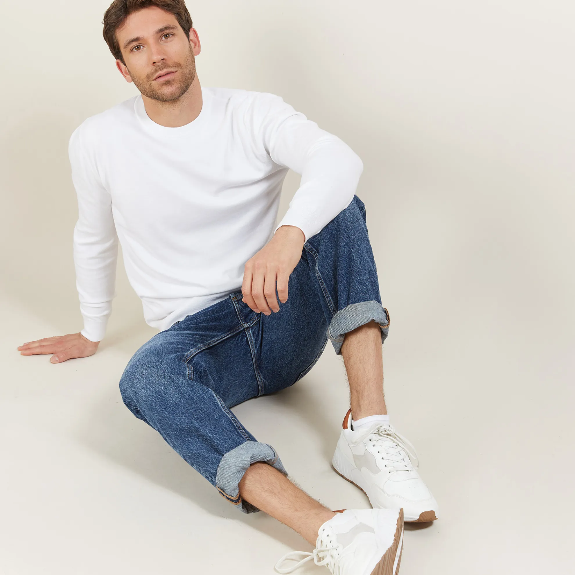 Maison Montagut Pull Col Rond En Coton - Balboa>Homme Pulls