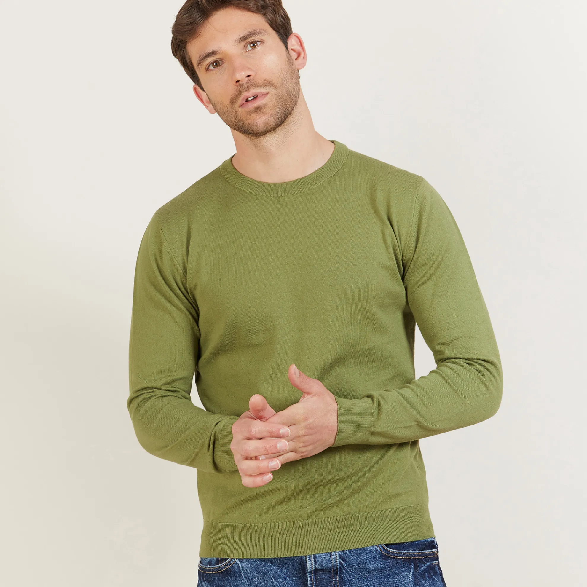 Maison Montagut Pull Col Rond En Coton - Balboa>Homme Pulls