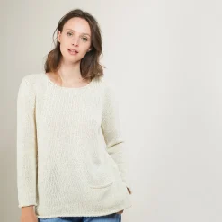 Maison Montagut Pull Col Rond En Laine Et Soie - Bajira>Femme Pulls