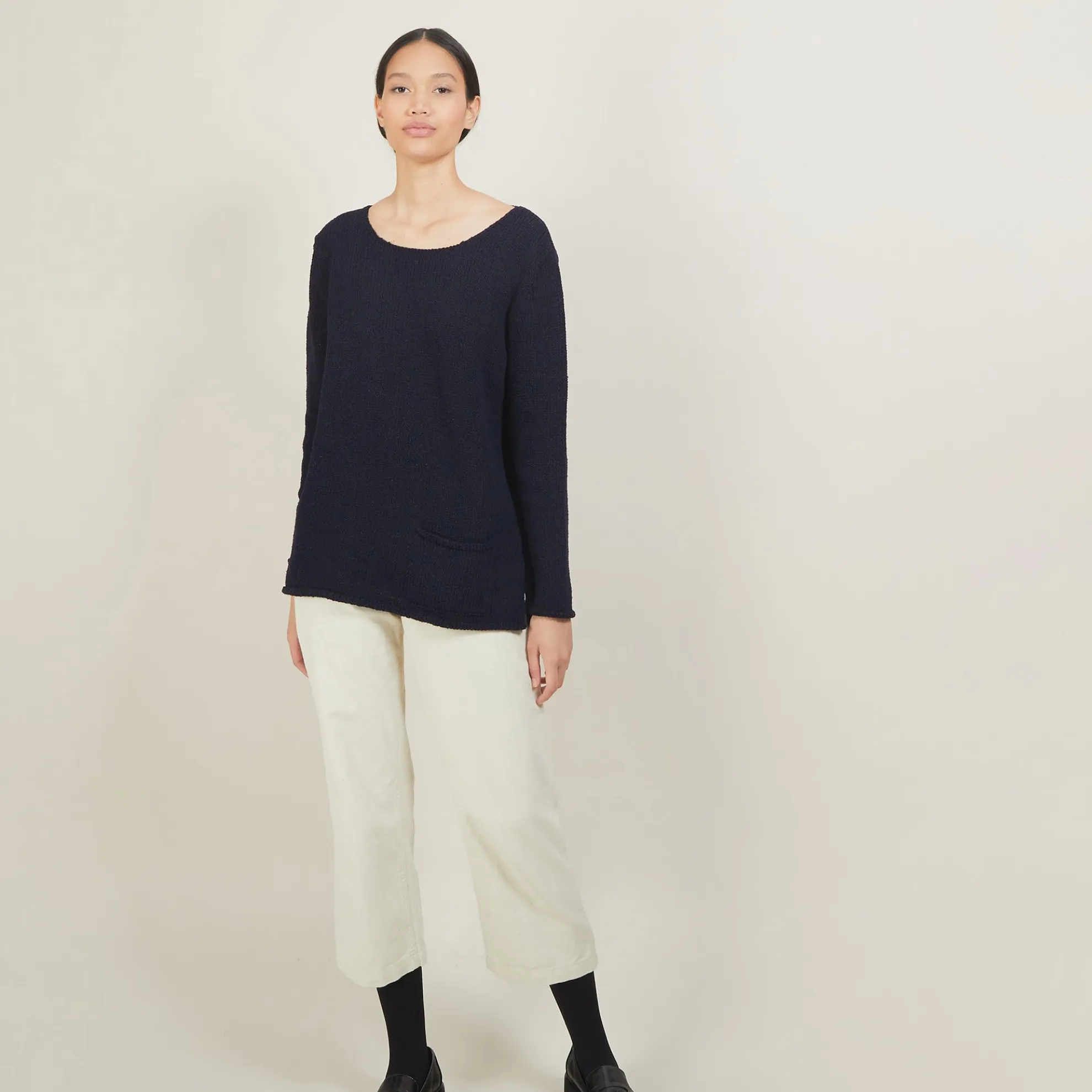 Maison Montagut Pull Col Rond En Laine Et Soie - Bajira>Femme Pulls