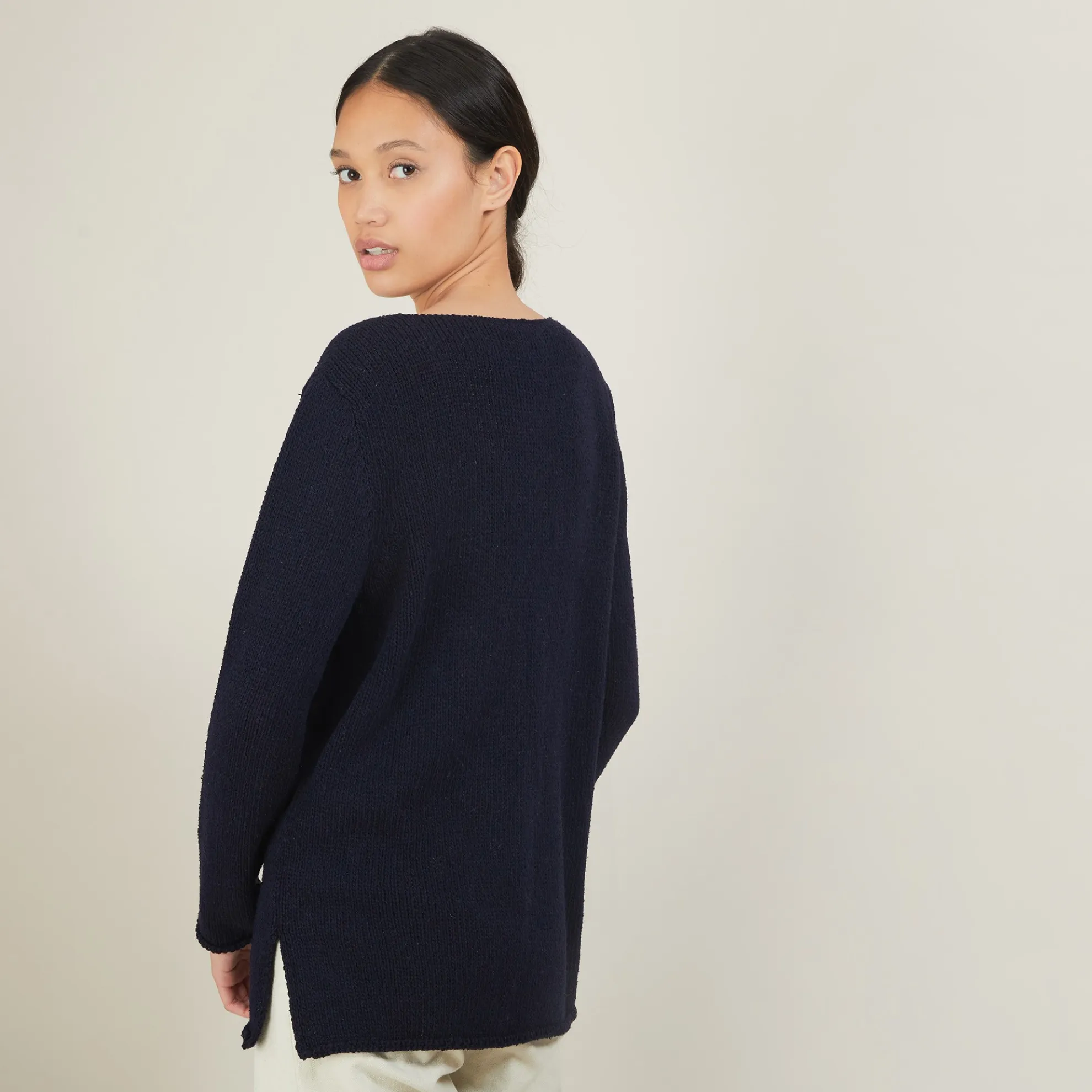 Maison Montagut Pull Col Rond En Laine Et Soie - Bajira>Femme Pulls