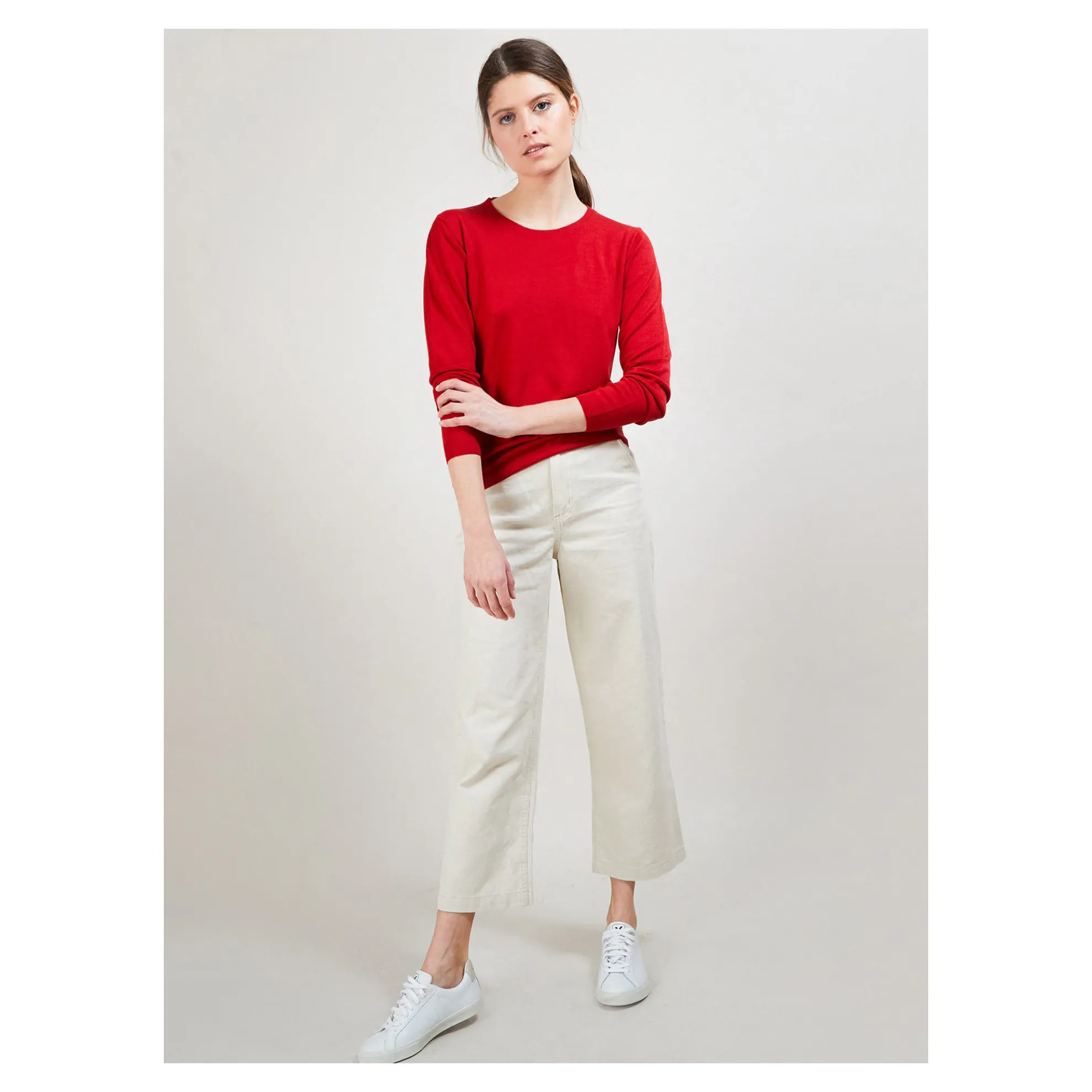 Maison Montagut Pull Col Rond En Laine Merinos - Balneo>Femme Pulls