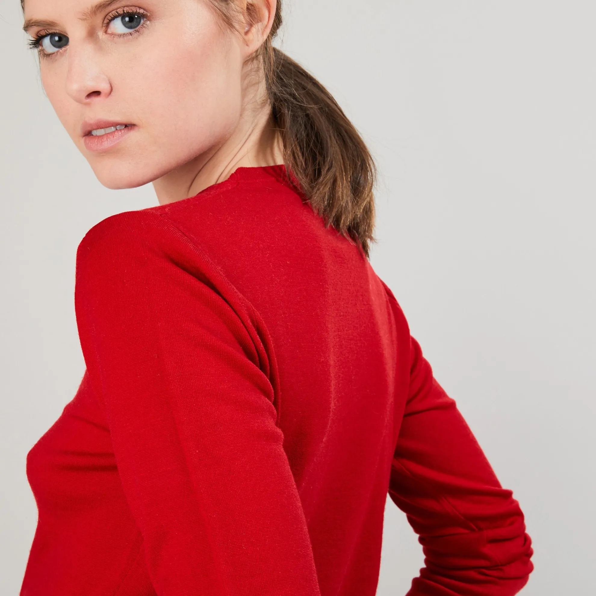 Maison Montagut Pull Col Rond En Laine Merinos - Balneo>Femme Pulls
