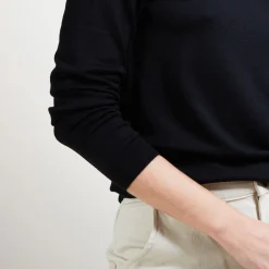 Maison Montagut Pull Col Rond En Laine Merinos - Balneo><noscript><img width=