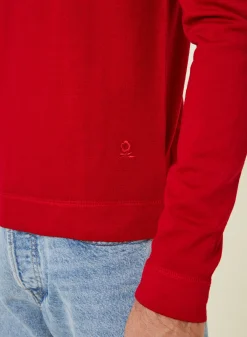 Maison Montagut Pull Col Rond En Laine Merinos Finitions Roulotees - Rythme><noscript><img width=