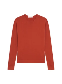 Maison Montagut Pull Col Rond En Laine Merinos Finitions Roulotees - Rythme><noscript><img width=