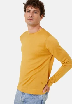 Maison Montagut Pull Col Rond En Laine Merinos Finitions Roulotees - Rythme><noscript><img width=