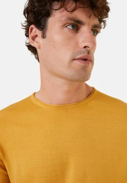 Maison Montagut Pull Col Rond En Laine Merinos Finitions Roulotees - Rythme><noscript><img width=