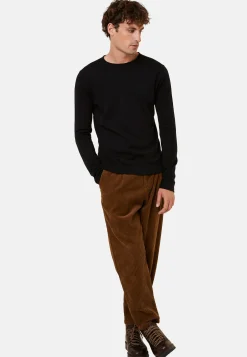 Maison Montagut Pull Col Rond En Laine Merinos Finitions Roulotees - Rythme><noscript><img width=