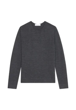 Maison Montagut Pull Col Rond En Laine Merinos Finitions Roulotees - Rythme><noscript><img width=