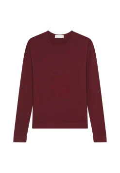 Maison Montagut Pull Col Rond En Laine Merinos Finitions Roulotees - Rythme><noscript><img width=