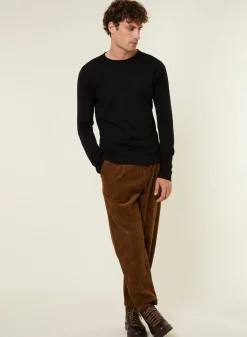 Maison Montagut Pull Col Rond En Laine Merinos Finitions Roulotees - Rythme><noscript><img width=