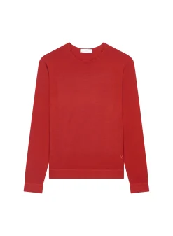 Maison Montagut Pull Col Rond En Laine Merinos Finitions Roulotees - Rythme><noscript><img width=