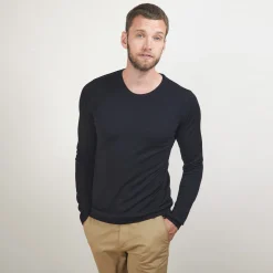 Maison Montagut Pull Col Rond En Laine Merinos - Bardem><noscript><img width=