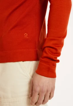 Maison Montagut Pull Col Rond En Laine Merinos Finitions Roulotees - Rythme><noscript><img width=