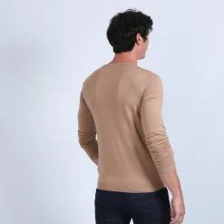 Maison Montagut Pull Col Rond En Laine Merinos - Bardem><noscript><img width=