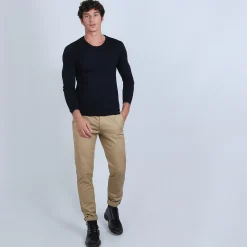 Maison Montagut Pull Col Rond En Laine Merinos - Bardem><noscript><img width=