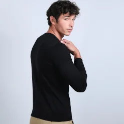 Maison Montagut Pull Col Rond En Laine Merinos - Bardem><noscript><img width=