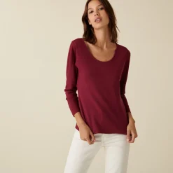 Maison Montagut Pull Col Rond En Laine Merinos Maille Fine - Altesa><noscript><img width=