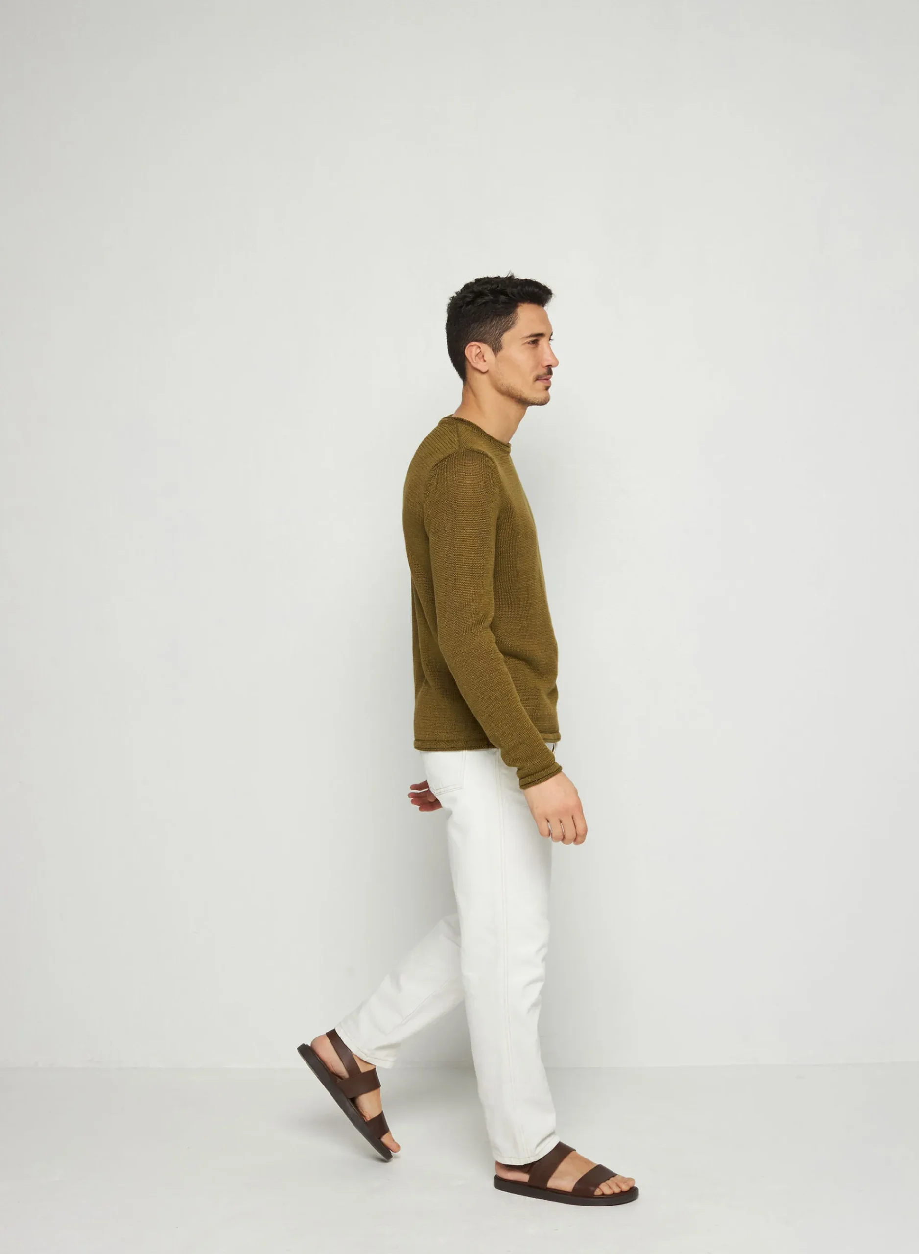 Maison Montagut Pull Col Rond En Lin - Rudy>Homme Pulls